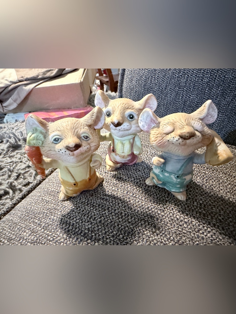 Vintage Homco Harvest Mice Figurines: Retro Farmhouse Decor - Picture 1 of 10